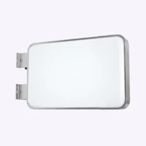 Jalavista luminoso rectangular doble cara con soporte metálico