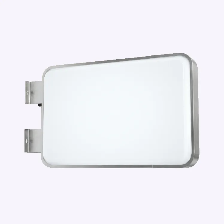 Jalavista luminoso rectangular doble cara con soporte metálico