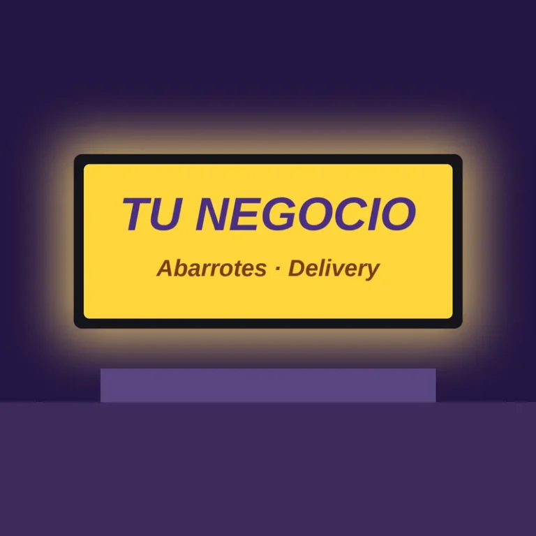 Letrero luminoso tipo caja de luz para fachada de negocio (imagen referencial)