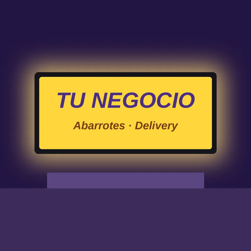 Letrero luminoso tipo caja de luz para fachada de negocio (imagen referencial)