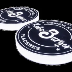 Letrero circular luminoso con logo para restaurante
