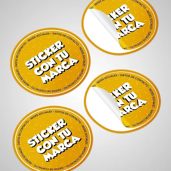 Stickers de vinil troquelados con logo de marca