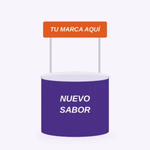 Stand curvo de PVC para ferias y promociones (imagen referencial)