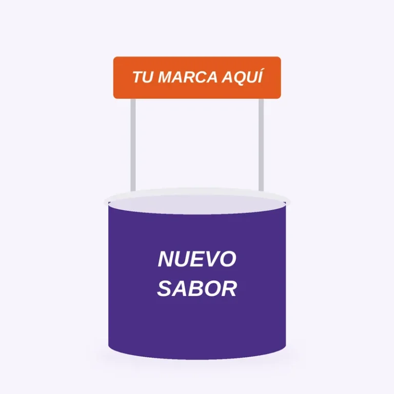 Stand curvo de PVC para ferias y promociones (imagen referencial)