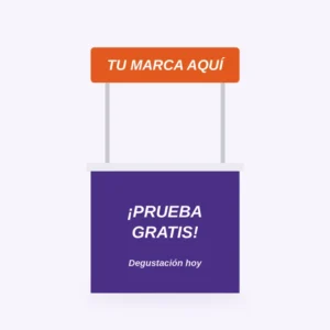 Stand de PVC para degustaciones y promociones (imagen referencial)