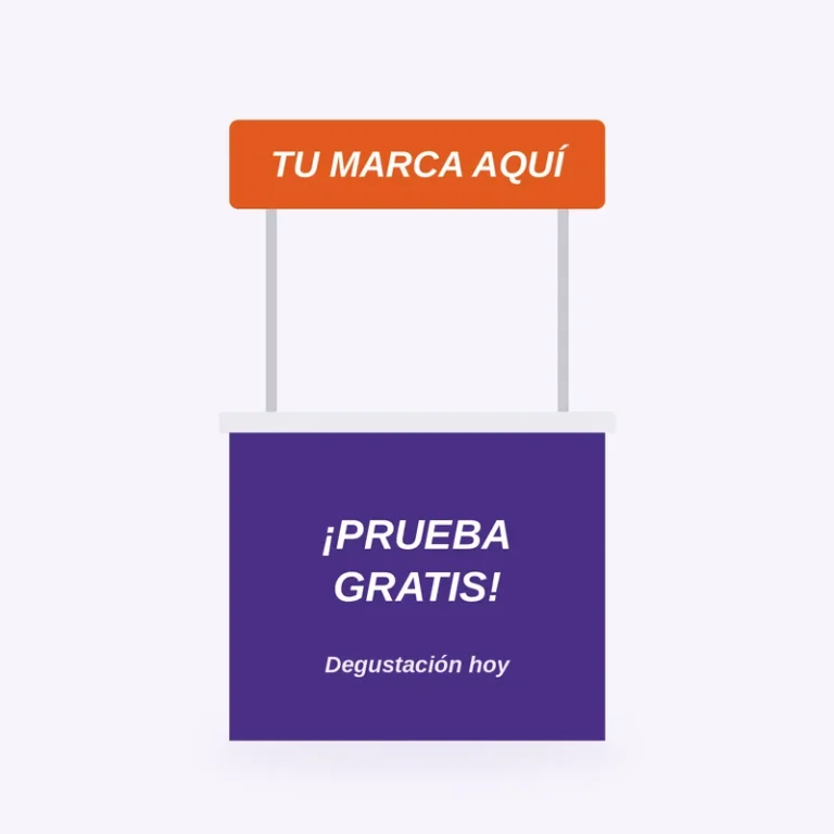 Stand de PVC para degustaciones y promociones (imagen referencial)