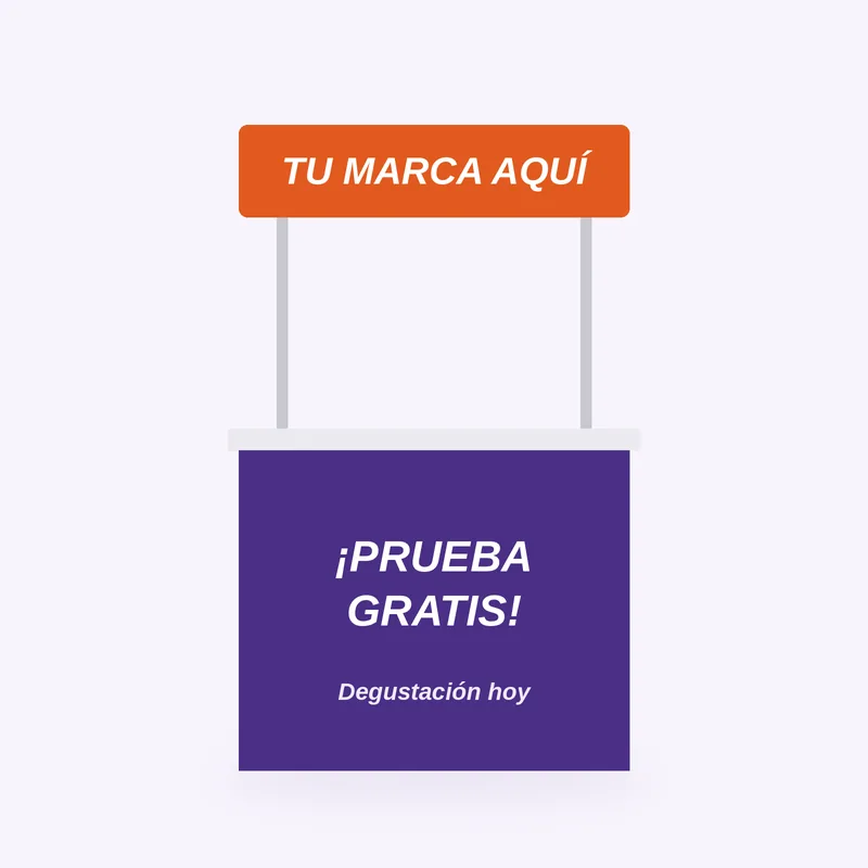 Stand de PVC para degustaciones y promociones (imagen referencial)